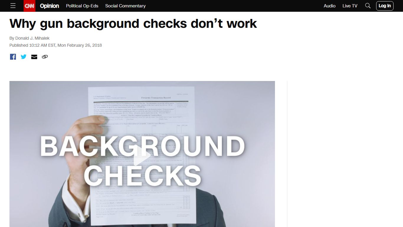 Why gun background checks don't work (Opinion) | CNN